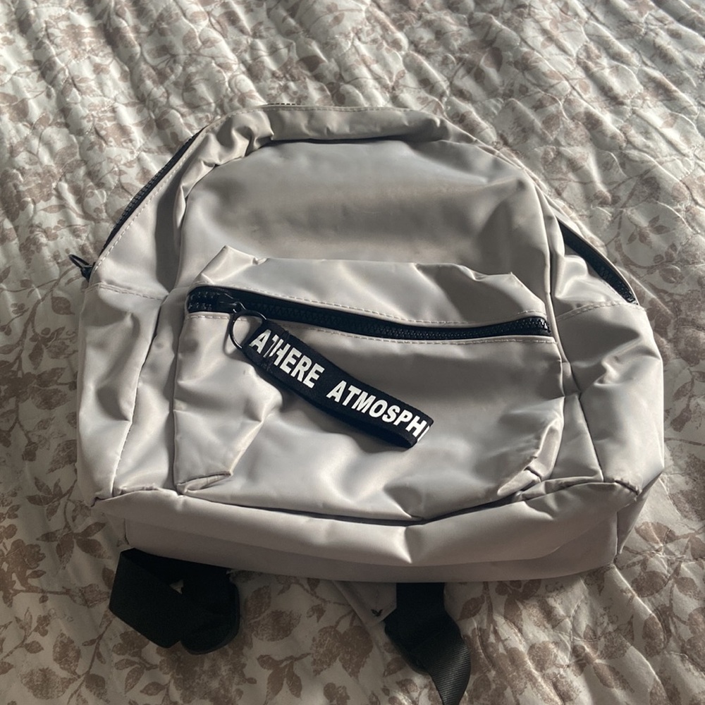 Grey Backpack With Black Accents